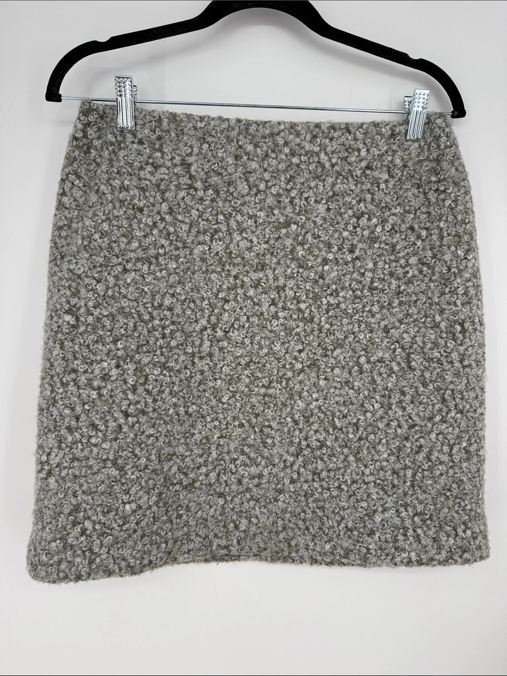 Calvin Klein Bouclé Gray Women's Skirt size 6